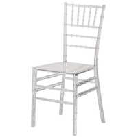 Chaises de banquet de réception de mariage transparentes en acrylique plastique personnalisées en usine
