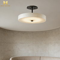 Lampu Plafon Kamar Tidur Bulat Alabaster Putih Minimalis Nordik Berkualitas Tinggi Gaya Modern Jepang Terbaru