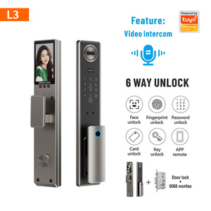 Qunn Nhà Máy Trực Tiếp Kỹ Thuật Số 3D Mặt & Nhận Dạng Dấu Vân Tay Thông Minh Khóa Cho Cửa Gỗ <span class=keywords><strong>Wifi</strong></span> Ứng Dụng Điều Khiển Nhôm Keyless - Product Image 5