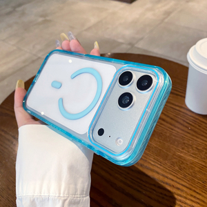 Coque magnétique transparente élégante pour <span class=keywords><strong>iPhone</strong></span> 16 <span class=keywords><strong>Pro</strong></span> <span class=keywords><strong>Max</strong></span> avec protection des bords teintés glacés et design invisible anti-chute aux coins - Product Image 5