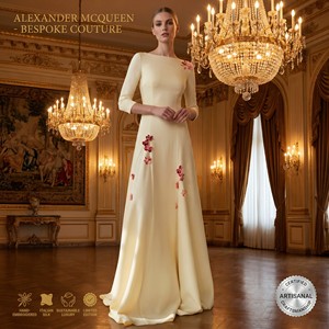 <span class=keywords><strong>Robe</strong></span> de soirée sirène arabe blanche à manches longues avec cape en satin, longueur ras du sol, ornée de fleurs, idéale pour les mariages à Dubaï, personnalisable OEM/ODM - Product Image 5