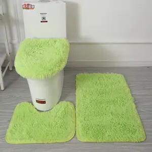 Set di tappetini da bagno 3 pezzi tappetino per il contorno del bagno set di tappetini per wc tappetino per doccia in microfibra antiscivolo set combinato di tappeti per wc a forma di u