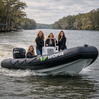 Bateau pneumatique RIB en alliage d'aluminium et PVC pour 4 personnes, pêche, transport aquatique, tourisme, réservoir de carburant spécial