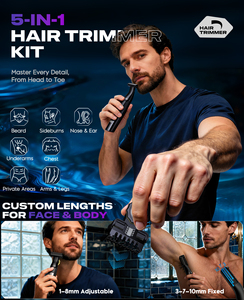 Afeitadora Eléctrica IPX7 One Blade para Cara y Cuerpo, Recortadora de Barba y Depiladora, Maquinilla de Afeitar Recargable para Uso en Seco y Húmedo, Recortadora de Vello Nasal y de Cejas - Product Image 1