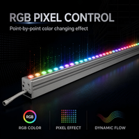 Lampe murale extérieure DC24V IP65 pour l'éclairage paysager des bâtiments, barre lumineuse linéaire LED RGBW en aluminium, étanche, CRI élevé 90, garantie 5 ans