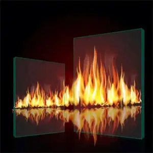 Fire Resistant Glass Fire Proof Tempered Glass Double Layer Fire Proof Glass