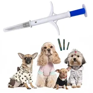 2023 Popular Livestock Pet Identification Chip 134.2Khz Disposable Injection Microchip Syringe