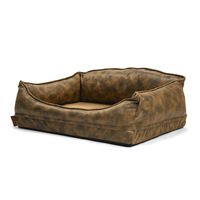 Tapis rafraîchissant imperméable en TPU à imprimé léopard pour chien, en tissu Oxford et cuir PU, lit pour animaux de compagnie, canapé-lit pour chien, vente en gros