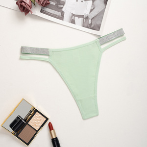 थोक ठोस महिला थोंग पॉलीमाइड निर्बाध अंडरपैंट महिलाओं सेक्सी कम-वृद्धि लुभावनी पैंटी ने चमकदार जी-स्ट्रिंग - Product Image 4