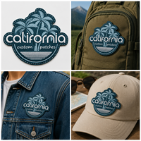 Écusson brodé personnalisé avec logo sur mesure, thermocollant, à appliquer sur les vêtements, les vestes, les sacs