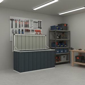 ESD11748-H60 Boîtier métallique extérieur pour <span class=keywords><strong>terrasse</strong></span>, boîte de rangement pour piscine, boîte à outils étanche, boîte utilitaire avec couvercle verrouillable – Vente directe usine - Product Image 2