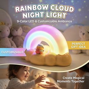 Lampe LED RGB à changement de couleur avec télécommande, rechargeable par USB, lumière d'ambiance pour chevet - Product Image 1