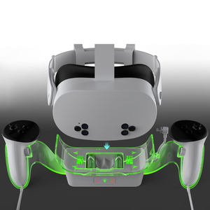 Meilleures ventes : <span class=keywords><strong>Casque</strong></span> <span class=keywords><strong>VR</strong></span> pour Meta Quest3S, base de charge universelle lumineuse pour Quest2/Quest3, station de charge - Product Image 3