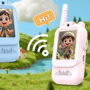 신형 무선 스마트 비디오 워키토키 어린이용 <span class=keywords><strong>2</strong></span>팩 650mAh 충전식 양방향 라디오 어린이 장난감 선물 야외용 워키토키 - Product Image 1