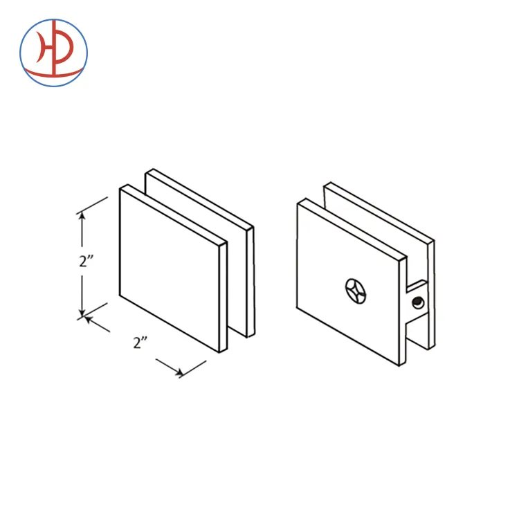 Solid Brass SCU 4 Glass Clamp Straight Corner Clamp Wall to Glass Mount Clamp