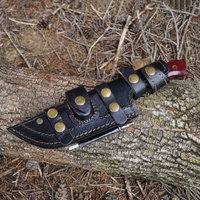 Étui pour couteau Opinel en cuir PU, housse pour couteaux de pique-nique, organiseur de couteaux portable avec boucle de suspension