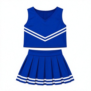 Uniforme de cheerleading personnalisé sublimé, haut court sans manches, jupe plissée, vêtements de sport pour équipe, vêtements OEM - Product Image 1