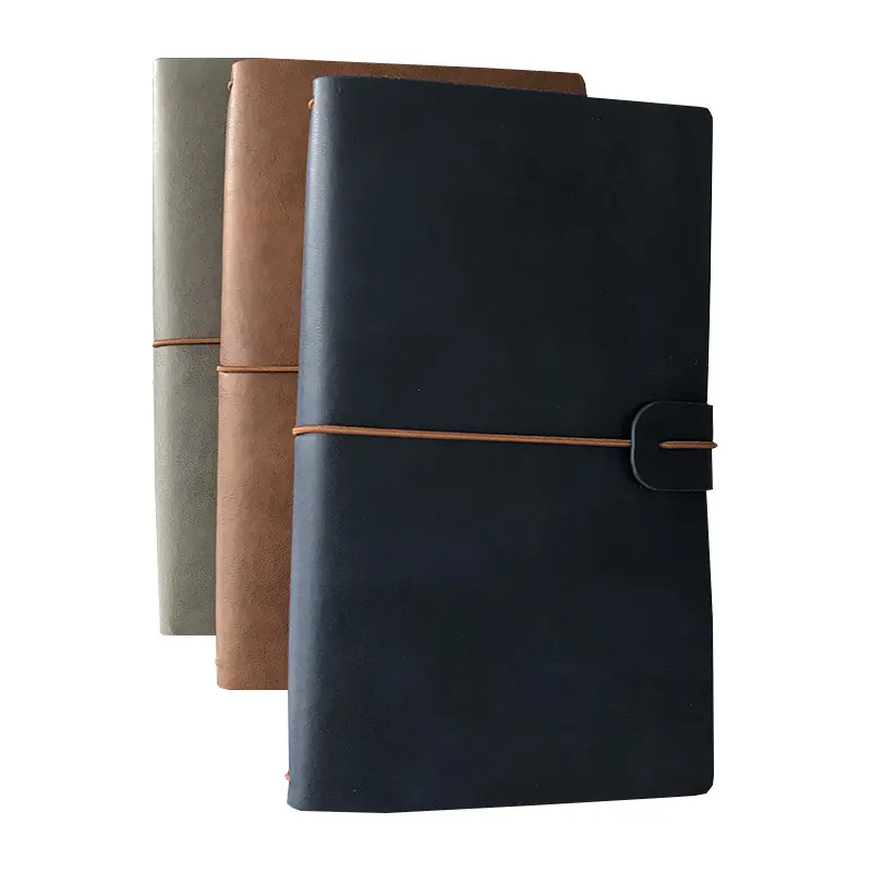 Haute qualité personnalisé lin planificateur quotidien Journal cahier en cuir PU livre à couverture rigide avec couverture souple livre impression Carton emballé