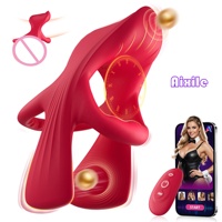 Vibrierender Penisring Klitoris-Vibrator mit 9 Vibrationsmodi Penisring Erwachsenen-Sexspielzeug für Männer Verbessertes Paarvergnügen