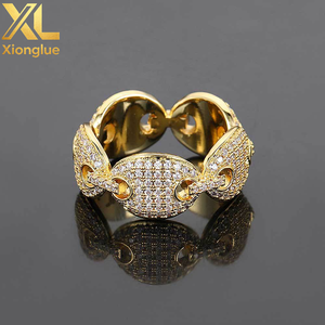 Hot Selling 7mm Width <b>Silver</b> Gold Plated Hop Brass Bling Zircon <b>Rings</b> for Weddings Anniversary Gift Party <b>Men</b> Women - Product Image 4