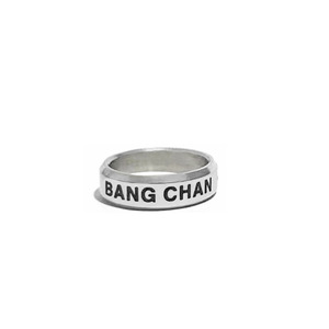 Bague en acier inoxydable gravée avec le nom, la date de naissance de Bangchan, Hyunjin, Han, Changbin, Lee Know, Felix, accessoires de mode pour les doigts - Product Image 2