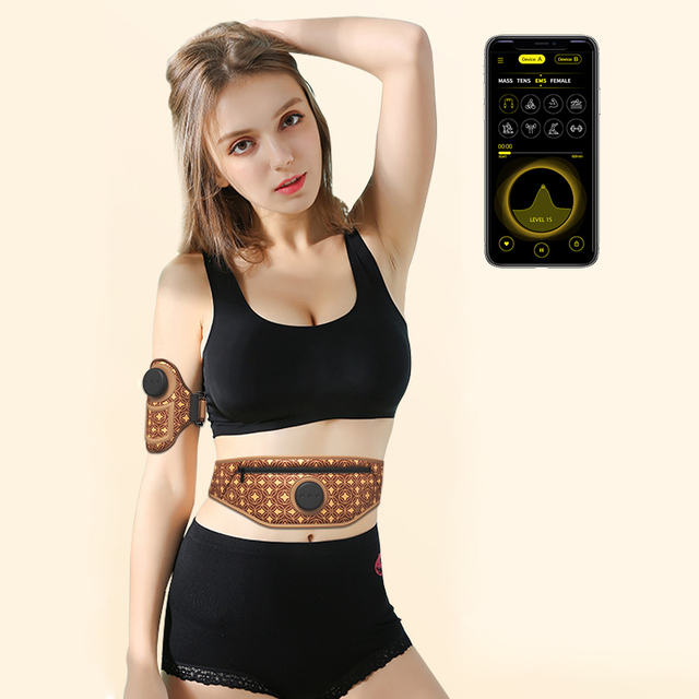 Professional Portable Electric Arm Abdominal Toning Belt Electronic Polyester Trainer Electromagnetic EMS AB Muscle Body