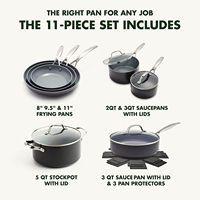Set Panci Dapur Induksi Set Peralatan Masak Lapisan Anti Lengket Keramik Ditekan