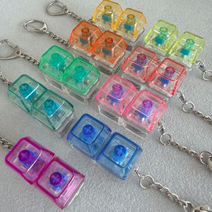 Werbeartikel Schlüsselanhänger Handyhalter LED Anpassbare Leuchtende Clicker Mechanische Tastatur-Fidget-Schlüsselanhänger - Product Image 1