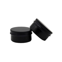 100ml Metall-Kosmetikdose für Sheabutter Ätherisches Öl Körpercreme und Shampoo mit Schwarzem Aluminium-Schraubverschluss