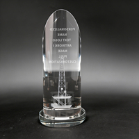 Trofeo de Cristal Neelpure 178563 con Grabado Láser y Diseño Personalizable para Premios del Sector Energético