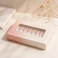 Emballage de cartes en carton robuste et haut de gamme en matériaux recyclés écologiques pour ongles à presser, boîte en carton très résistante pour fournitures de salon