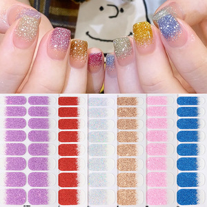 Pegatinas Brillantes para Uñas, Degradado de Color, Brillo, Envolturas Completas, Tiras de Calcomanías Autoadhesivas para Arte de Uñas para Mujeres y Niñas - Product Image 2