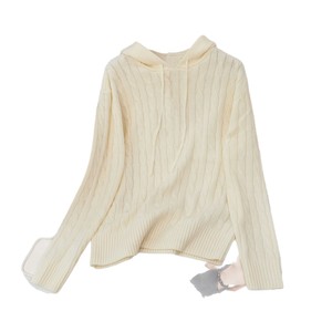 कम moq कस्टम लोगो rl स्वेटर केबल बुनाई महिलाओं को सर्दियों के लिए बुना हुआ ऊन स्वेटर - Product Image 5