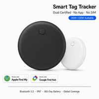 Traceur intelligent compatible Apple Find My et Google Find Hub, double certification, IP67, autonomie 365 jours, sans application, sans carte SIM, pour clés, animaux de compagnie, bagages