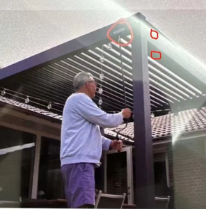 <span class=keywords><strong>Pérgola</strong></span> Moderna de Acero con Operación Manual 1:15, Piezas de Repuesto para Toldos Retráctiles, Caja de Engranajes, Láminas de Persiana, Acrílico para Patio Exterior - Product Image 5