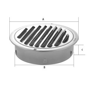Parrilla de ventilación redonda de acero inoxidable 304, campana extractora redonda, cubierta de ventilación, rejilla Louvre - Product Image 5