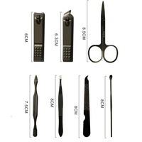 Kit de manucure et pédicure promotionnel 7 en 1, ensemble d'outils à ongles en acier inoxydable pour cuticules