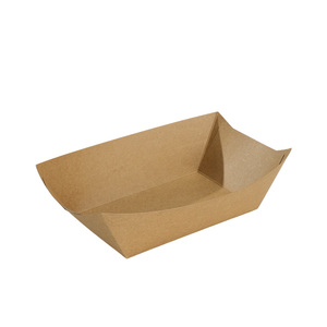 Caja de Cartón Corrugado Marrón para Alimentos, para Papas Fritas, Nachos y Comida Callejera, Bandeja Desechable para Envasado - Product Image 4