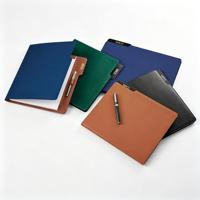 Porte-documents en cuir PU personnalisé avec logo en relief, imperméable, résistant à l'usure, format A4, pour entreprise