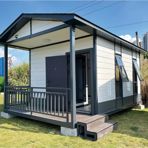 便携式豪华模块化预制扁平包装集装箱房屋，可分离用于别墅公寓商店酒店夹层板 - Product Image 3