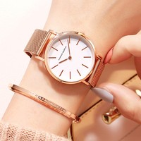 Nouvelle montre pour femme à mouvement quartz japonais étanche 30m, style minimaliste nordique de luxe en acier inoxydable