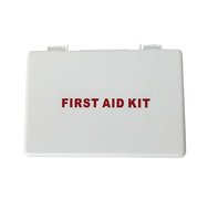 Trousse de premiers soins miniature en plastique rouge et blanc, imperméable, pour la maison, le bureau, la voiture, avec fournitures médicales pour la survie en plein air