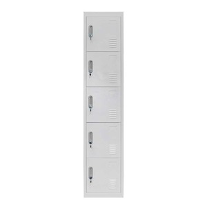 Armoire de <span class=keywords><strong>rangement</strong></span> métallique à 5 portes en acier pour vestiaire de gym avec serrure à clé - Product Image 4