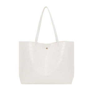 Korean Fashion Solid Color PU Crocodile Texture Tote <b>Bag</b> Large Capacity Women Handbag High Quality Wholesale Foreign Trade Purse - Product Image 5