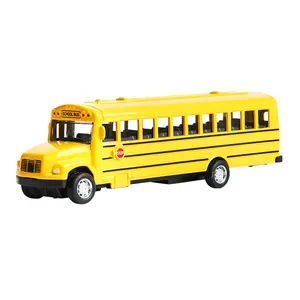 NEW Style Alloy Pull-back School Bus logo customization OEM ODM Diecast Model Car Gift Toys Boy's toy vehicle Juguetes