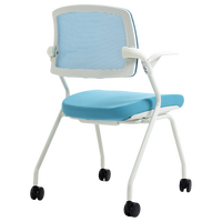 Chaise de formation de bureau d'ascenseur de conception moderne et simple populaire chaise en maille bon marché avec roues pour le bureau à domicile