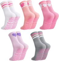 Chaussettes de sport professionnelles pour femmes, antidérapantes en silicone, mi-mollet, pour barre, Pilates, fitness, gym, danse, course, été