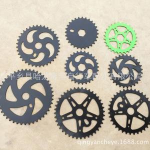 Plato de cadena hueco negro brillante integrado para bicicleta, para piezas de bicicleta - Product Image 4