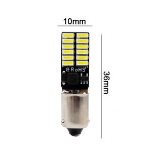 Lumière LED de voiture haute luminosité 3W BA9S 4014 24SMD, feu de position latéral, lampe de lecture, éclairage intérieur, éclairage de plaque d'immatriculation - Product Image 3