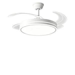 Modern LED <b>Ceiling</b> Fan With 3 Blades DC Motor <b>Remote</b> <b>Control</b> Flush Mount <b>Light</b> 2700K Warm White Plastic Body Living Room Use - Product Image 1